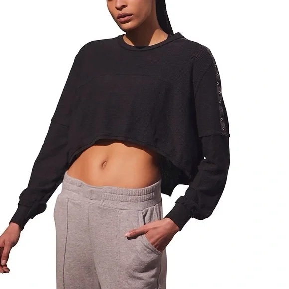 Free People Tops - Free People | Dream Workout Layer Black Size XS